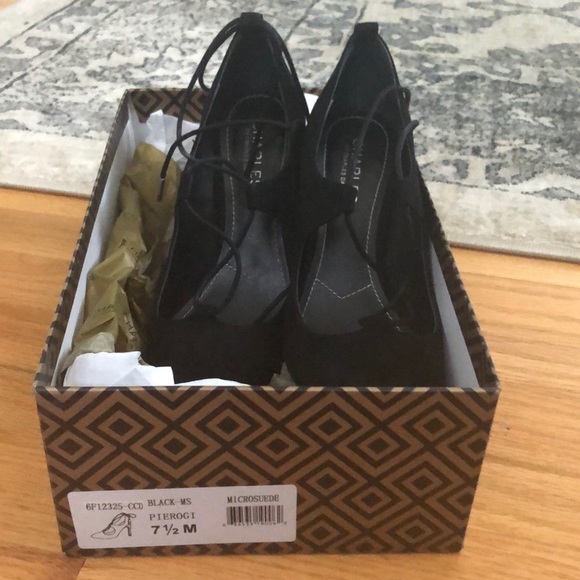 Charles David “Pierogi” black microsuede heels - Picture 5 of 5